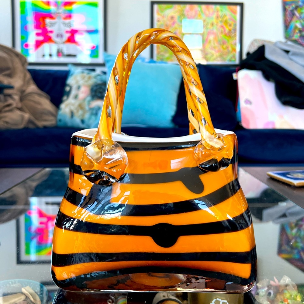 Hand Blown Glass Purse